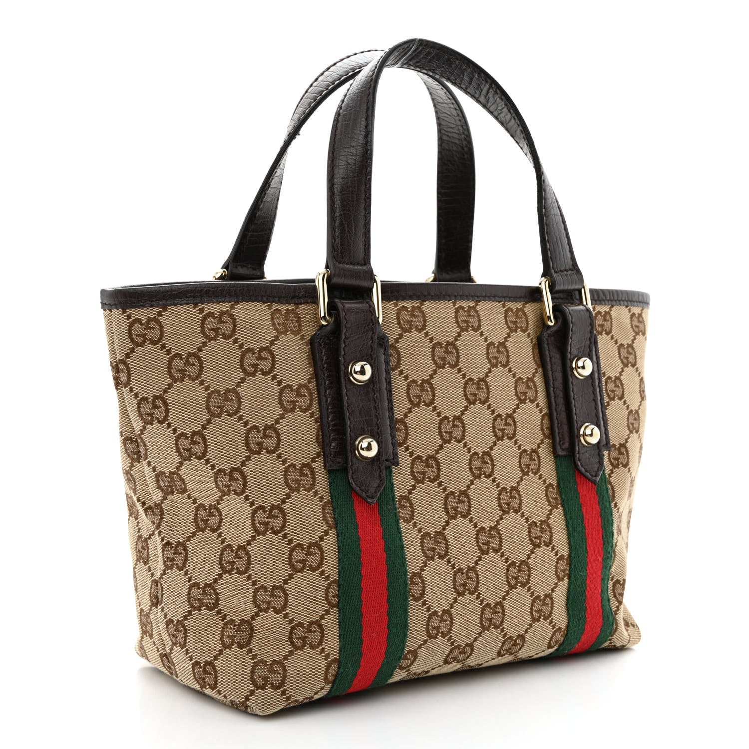 Gucci Monogram Small Jolicoeur Tote Dark Brown 3 of 11