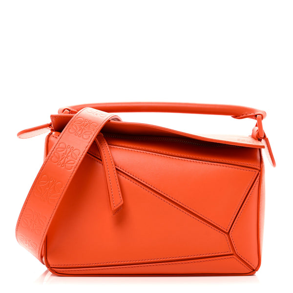Loewe Satin Calfskin Small Puzzle Bag Orange 1852584 – FASHIONPHILE