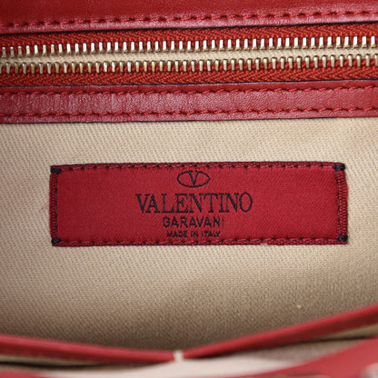 Valentino Garavani Vitello Rockstud Shoulder Satchel Rosso Valentino 8 of 8