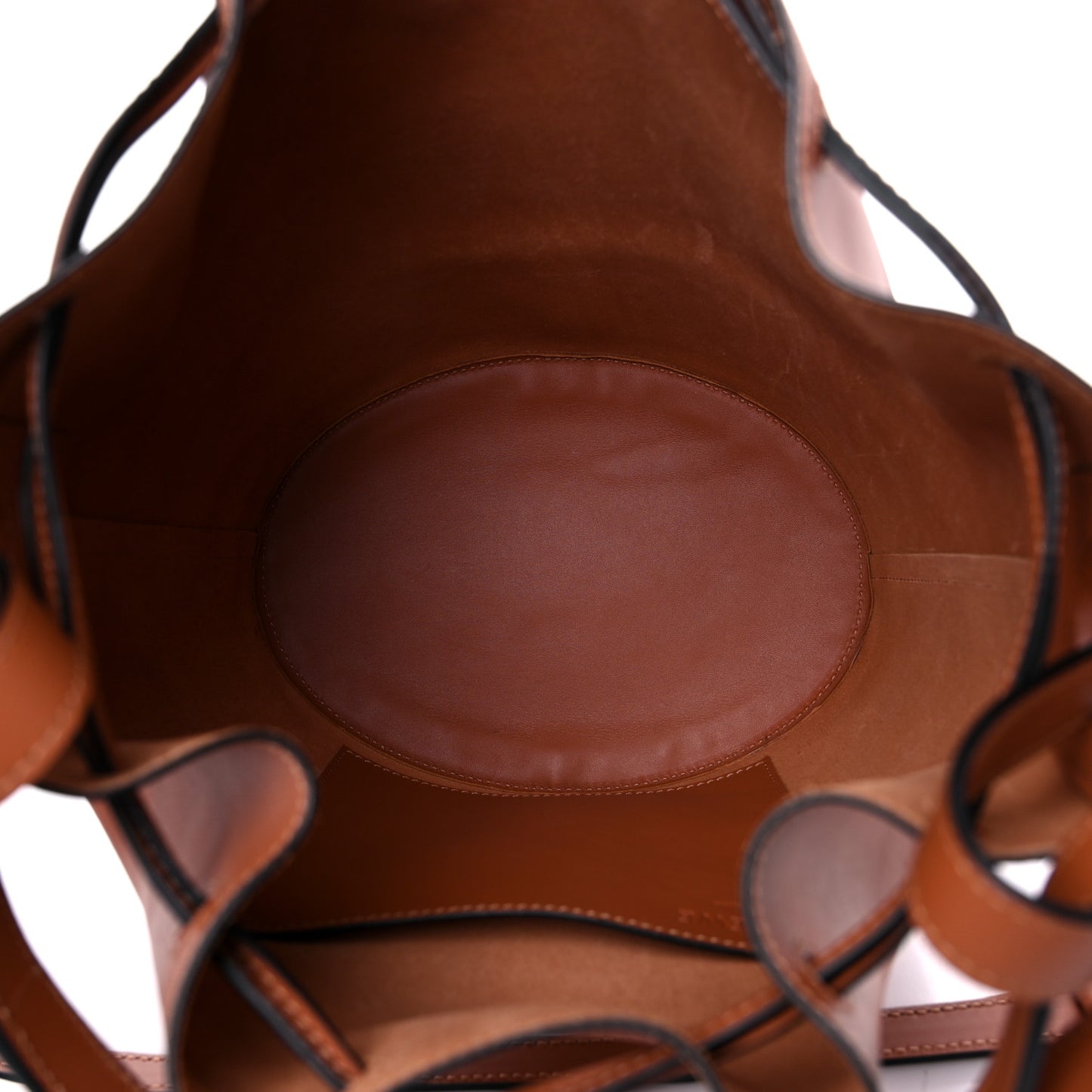 Calfskin Balloon Bucket Bag Tan