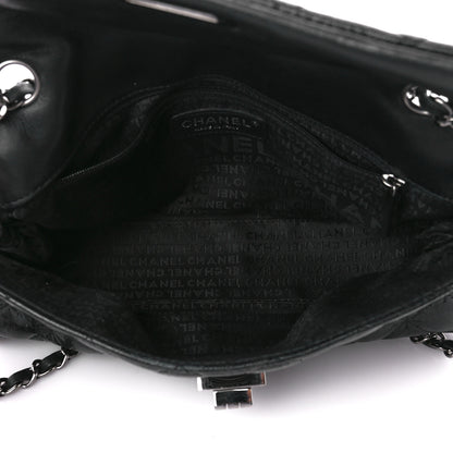 Chanel Glazed Crackled Calfskin Mademoiselle Flap Black 5 of 10