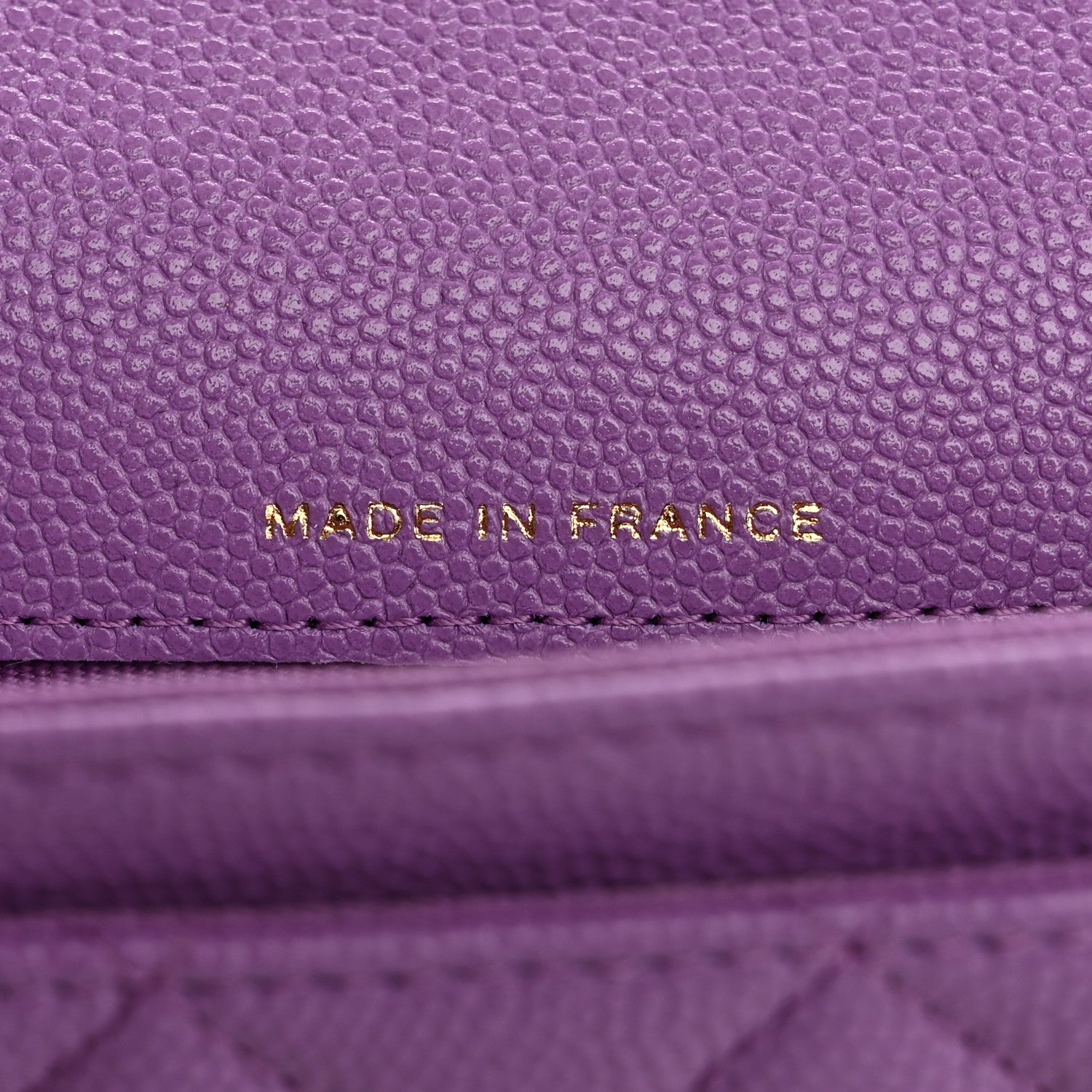 Chanel Caviar Quilted Flap Card Holder Wallet Purple 7 of 8