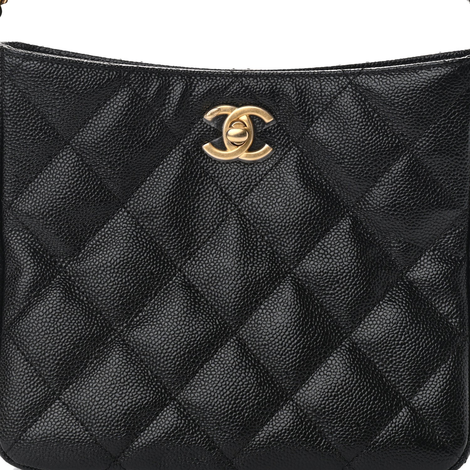 Chanel Caviar Quilted Small Pick Me Up Hobo Black 8 of 11