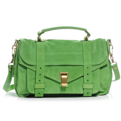 Proenza Schouler Suede PS1 Medium Satchel Tropical Green 1 of 8