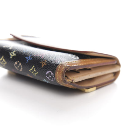 Louis Vuitton Monogram Multicolor Porte-Monnaie Billets Wallet Black 9 of 15