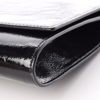 Saint Laurent Textured Patent Monogram Large Belle De Jour Clutch Black 9 of 10