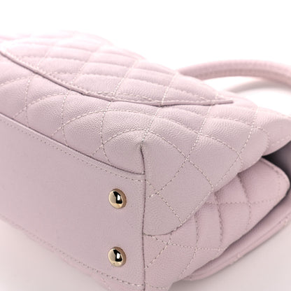 Chanel Caviar Quilted Mini Coco Handle Flap Lilas Lilac 12 of 13