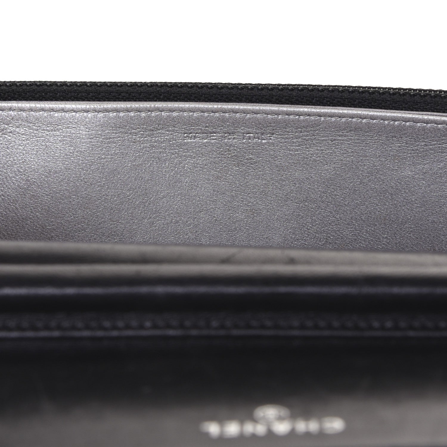 Chanel Lambskin Camellia Embossed Wallet on Chain WOC Black 9 of 16