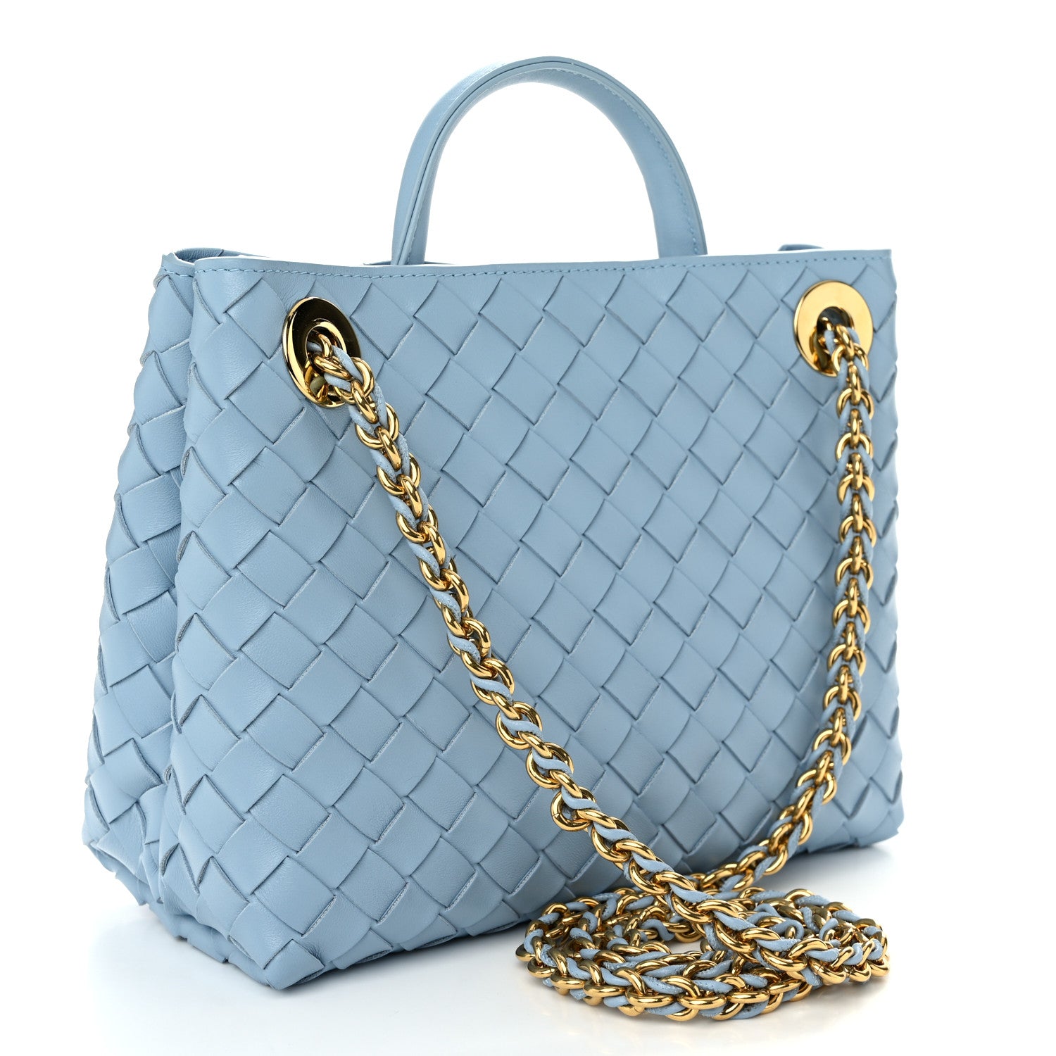 Bottega Veneta Nappa Intrecciato Small Andiamo Shoulder Bag Ice 3 of 9