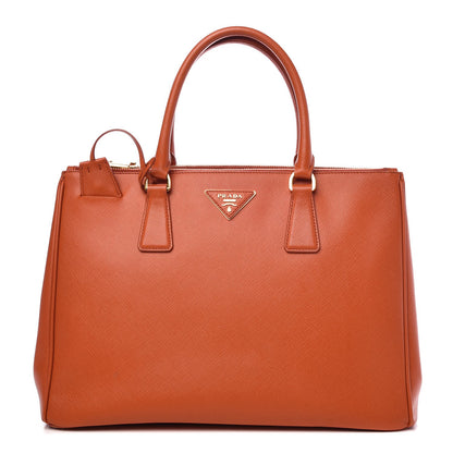 Prada Saffiano Medium Galleria Double Zip Tote Papaya 1 of 14