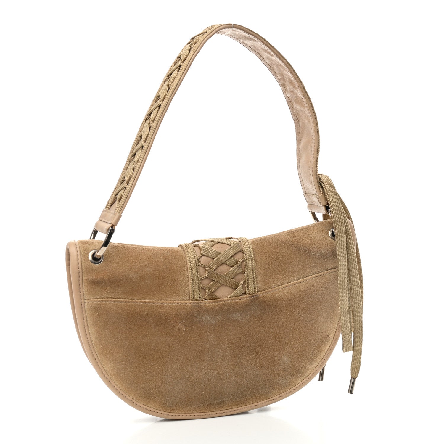 Christian Dior Suede Admit It Hobo Beige 2 of 12