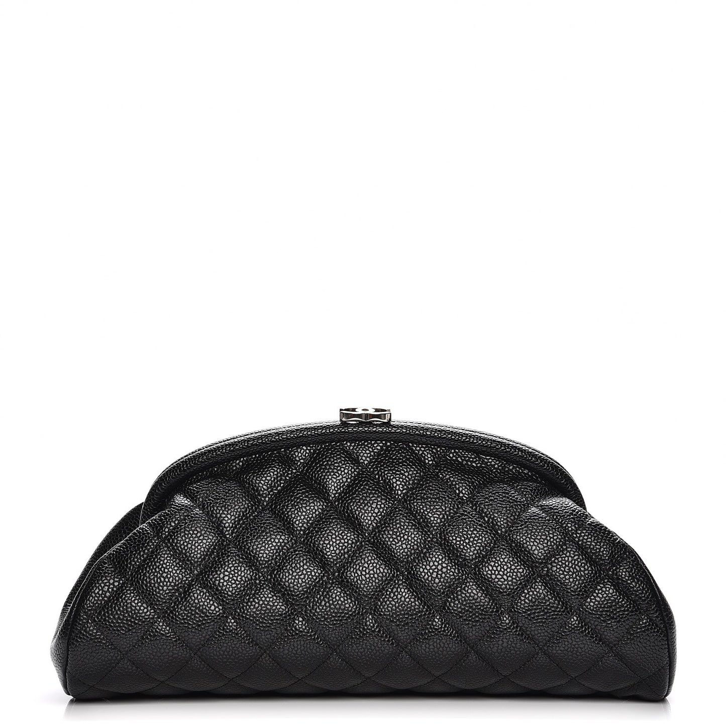 Caviar Quilted Timeless Clutch Black
