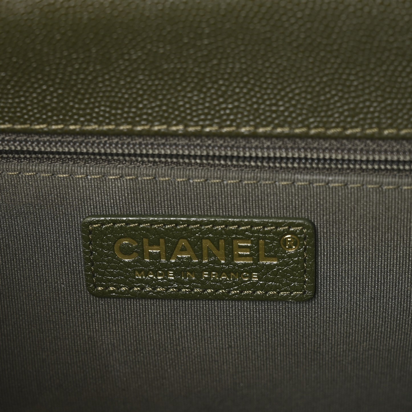 Caviar Quilted School Memory Backpack Dark Green