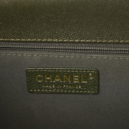 Chanel Caviar Quilted School Memory Backpack Dark Green 6 of 11