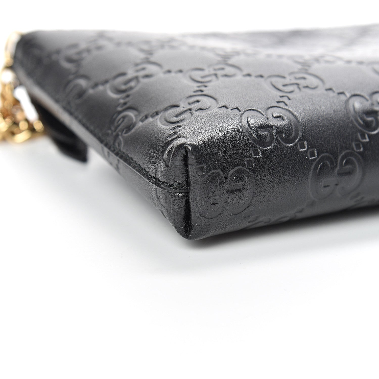 Gucci Guccissima Signature Wrist Wallet Black 7 of 8