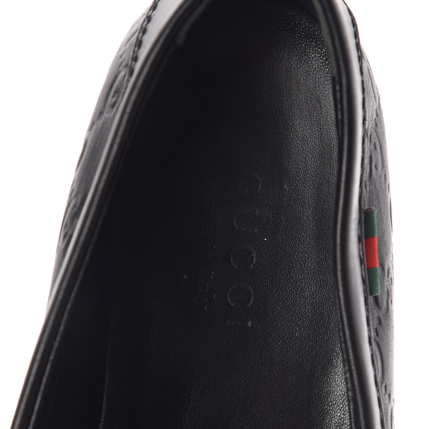 Gucci Guccissima Mens Penny Driver Loafers 9 Black 7 of 10