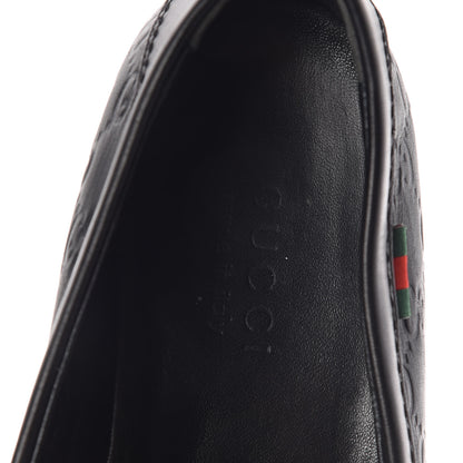 Gucci Guccissima Mens Penny Driver Loafers 9 Black 7 of 10