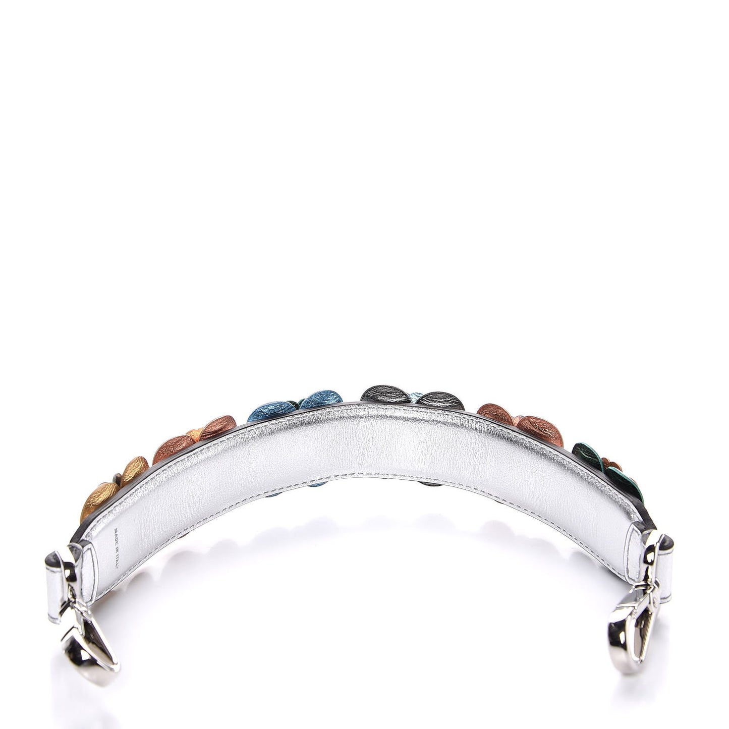 Vitello Catalan Mirror Flowerland Studded Mini Strap You Argento Multicolor