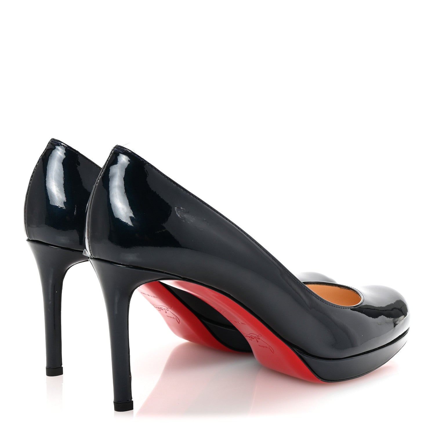 Christian Louboutin Metallic Patent New Simple 85 Pumps 39 Blue Khol 5 of 9