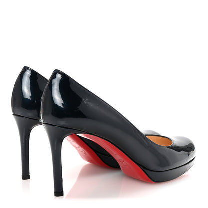 Christian Louboutin Metallic Patent New Simple 85 Pumps 39 Blue Khol 5 of 9