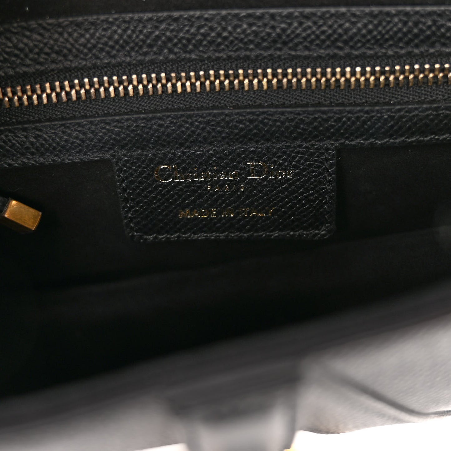 Grained Calfskin Saddle Bag Black
