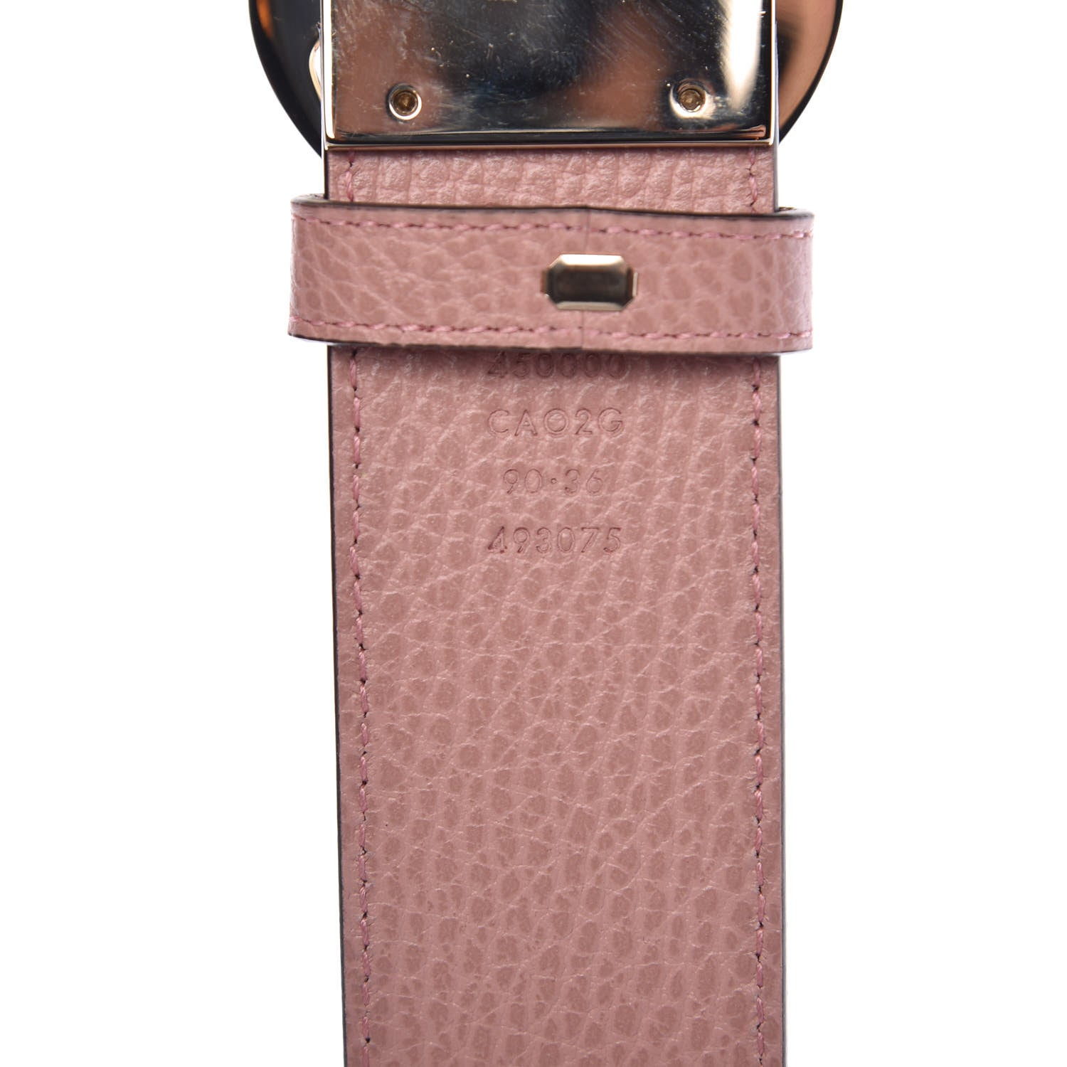 Gucci Calfskin 1973 Reversible Belt 90 36 Black Pink 8 of 10