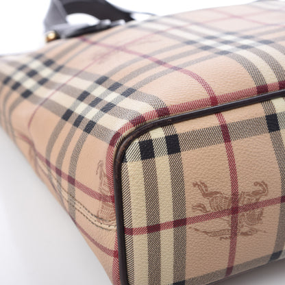 Burberry Haymarket Check Small Onslow Tote Chocolate 12 of 19