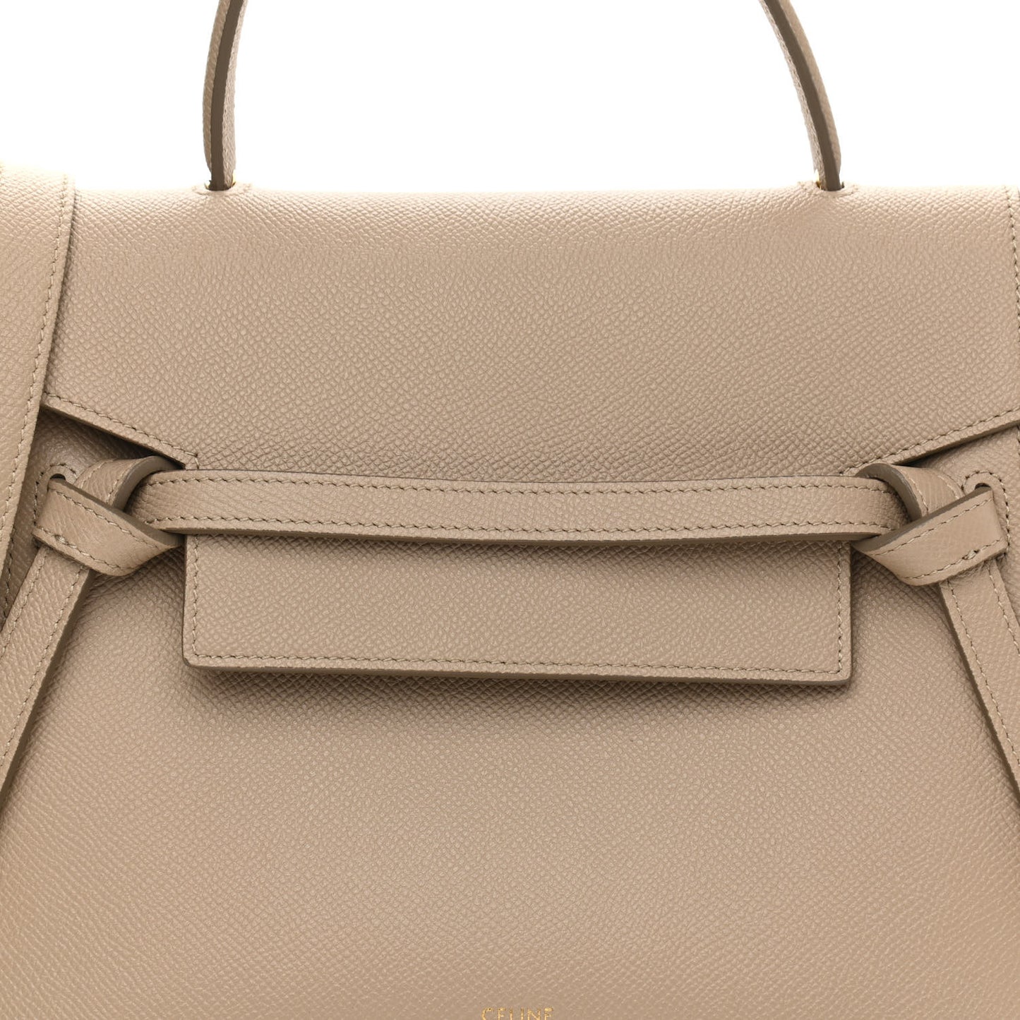 Grained Calfskin Mini Belt Bag Light Taupe
