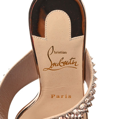 Christian Louboutin Suede Specchio Spikes Krystal Fever Version 85 Slide Sandals 36 Gold 7 of 7