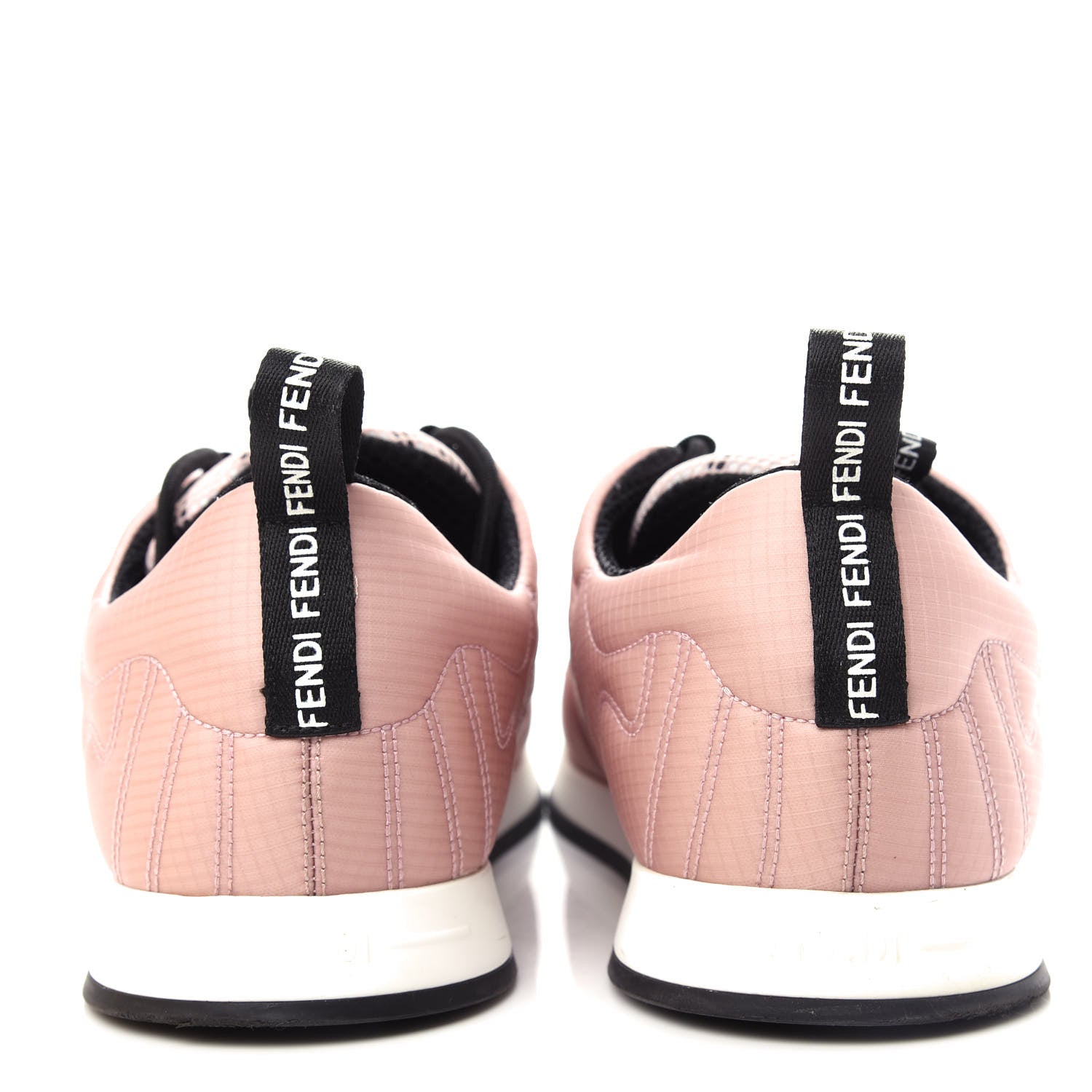 Fendi Nylon FFreedom Sneakers 39.5 White Rosa 7 of 11