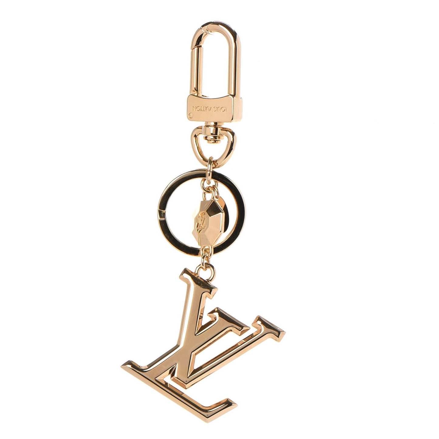 LV Facettes Bag Charm Key Holder Gold
