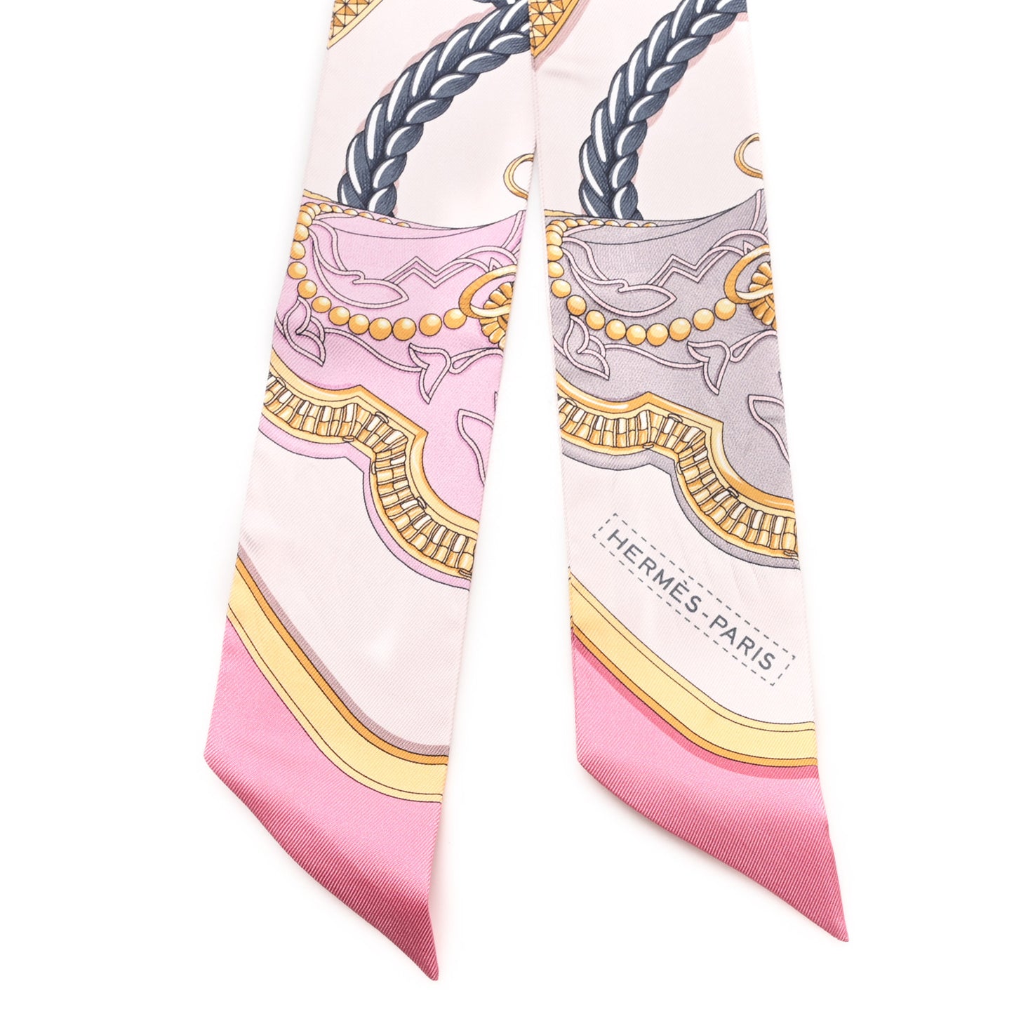 Silk Grand Apparat Twilly Rose Nacre Gold Anthracite Rose Nacre Gold Anthracite