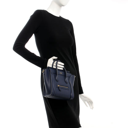 Celine Smooth Calfskin Nano Luggage Ink 3 of 9