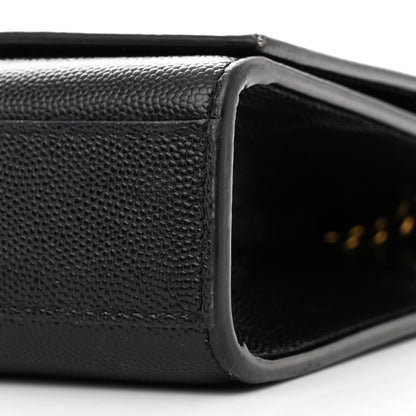 Saint Laurent Grain De Poudre Medium Classic Monogram Kate Satchel Black 10 of 10