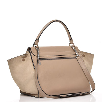 Celine Drummed Calfskin Suede Medium Trapeze Dune 4 of 15
