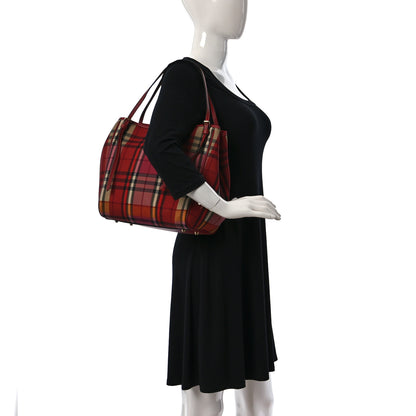 Burberry Horseferry Check Canterbury Tote Red Multicolor 2 of 12