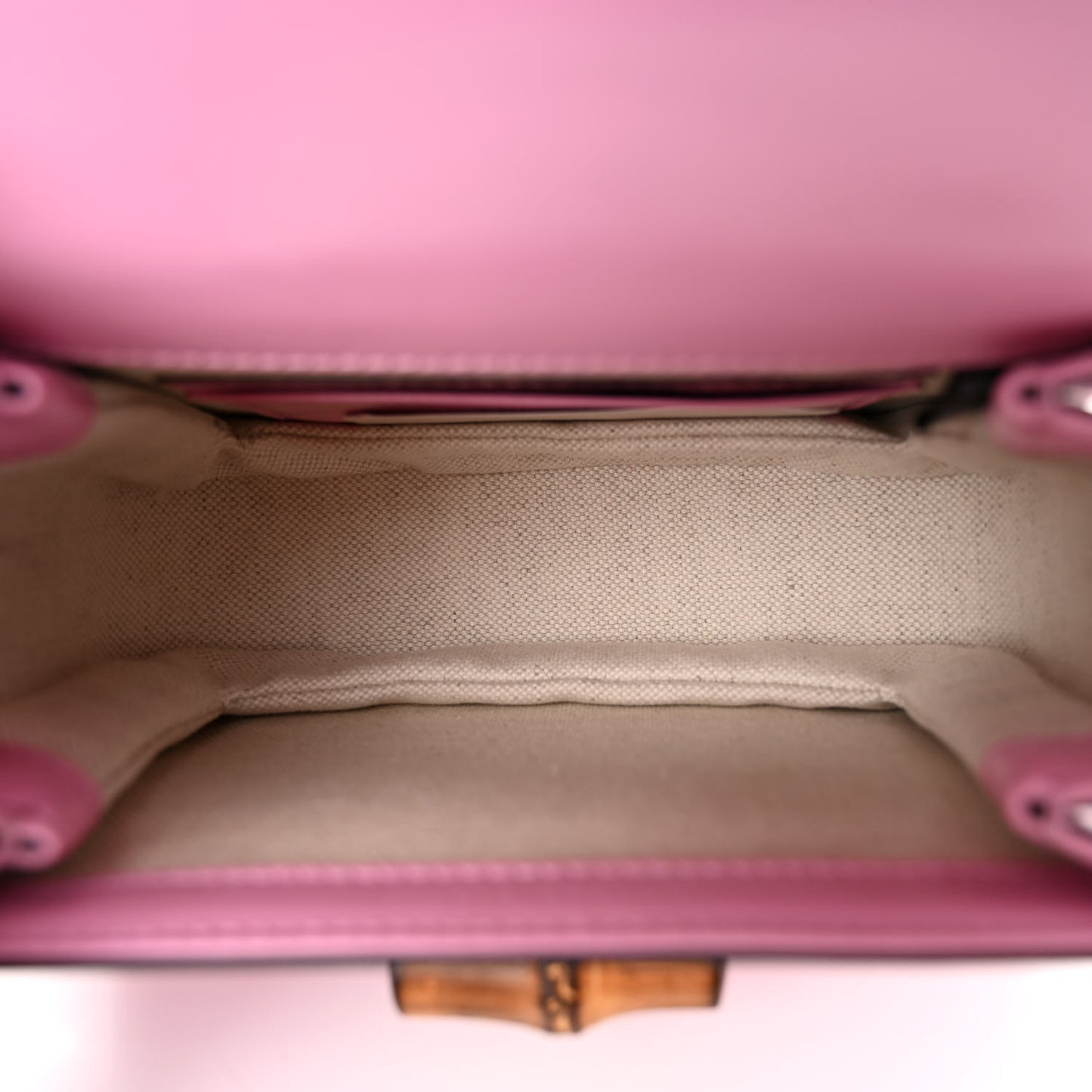 Boarded Dyana Lux Calfskin Web Mini Bamboo 1947 Top Handle Bag Nice Pink