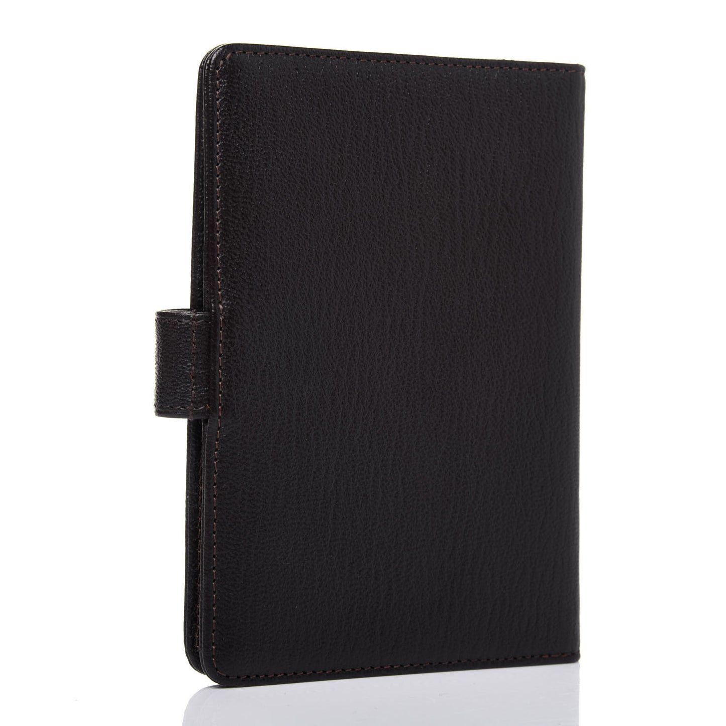 Goatskin Small Ring Agenda Planner Dark Brown