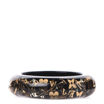 Louis Vuitton Resin Swarovski Medium Inclusion Bracelet GM Black 1 of 4