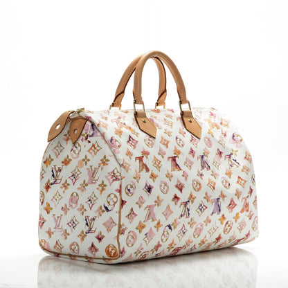 Louis Vuitton Watercolor Aquarelle Speedy 35 White 3 of 6
