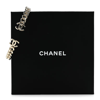 Chanel Metal CC Chain Link Choker Necklace L  Gold 5 of 5