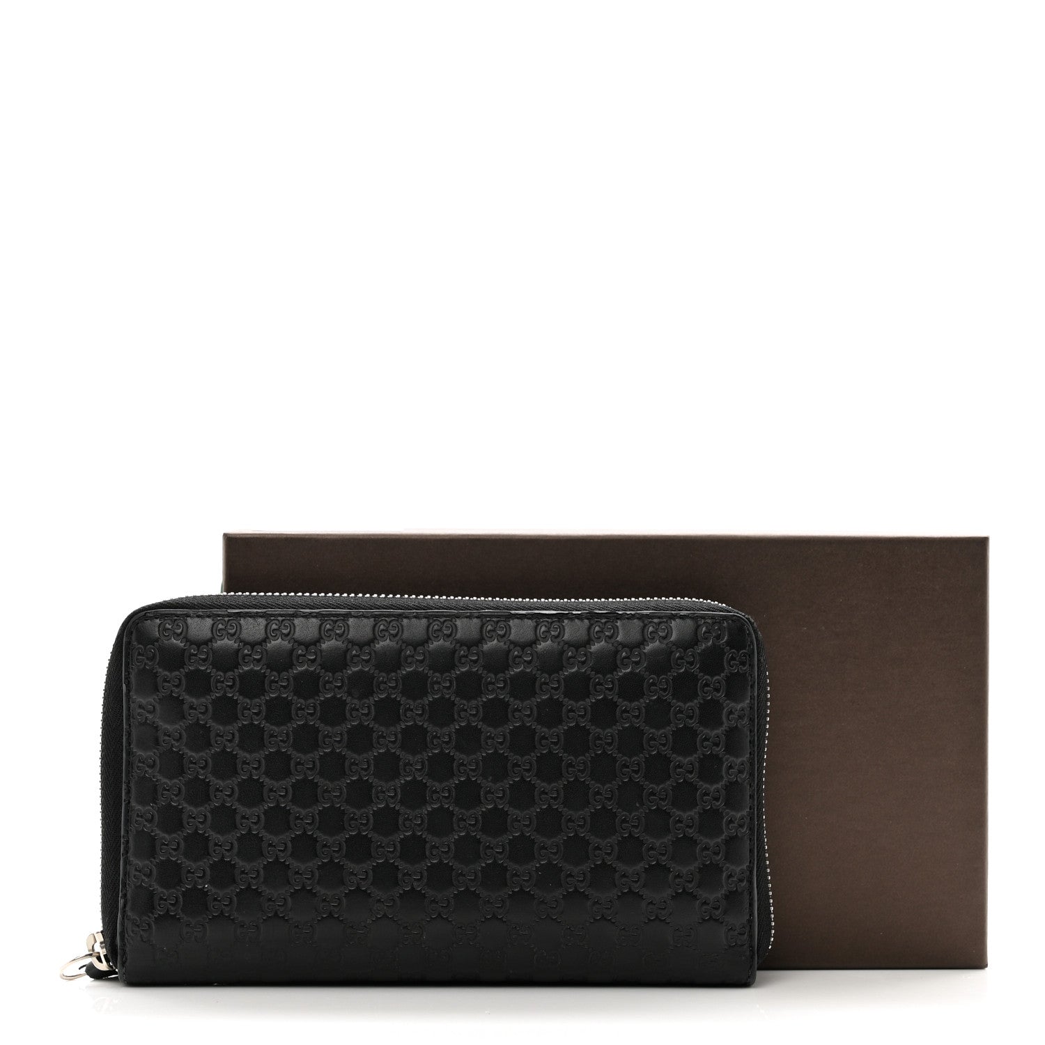 Gucci Microguccissima Large Zip Around Organizer Wallet Black 11 of 11