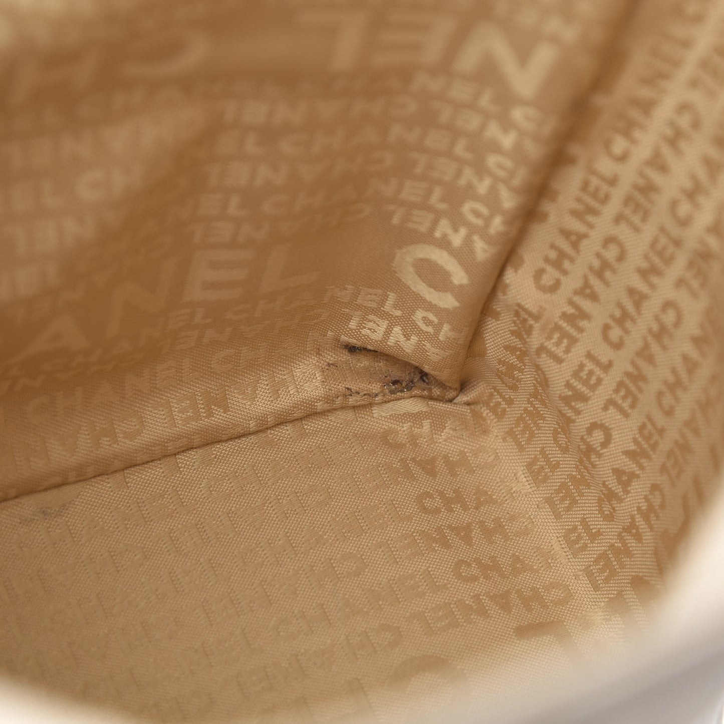 Lambskin Quilted Chocolate Bar Tote White