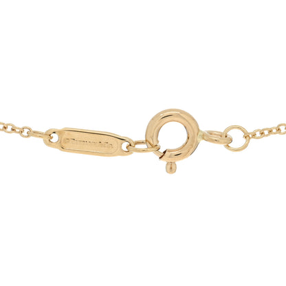 Tiffany 18K Yellow Gold Diamond Small T Smile Pendant Necklace 4 of 5