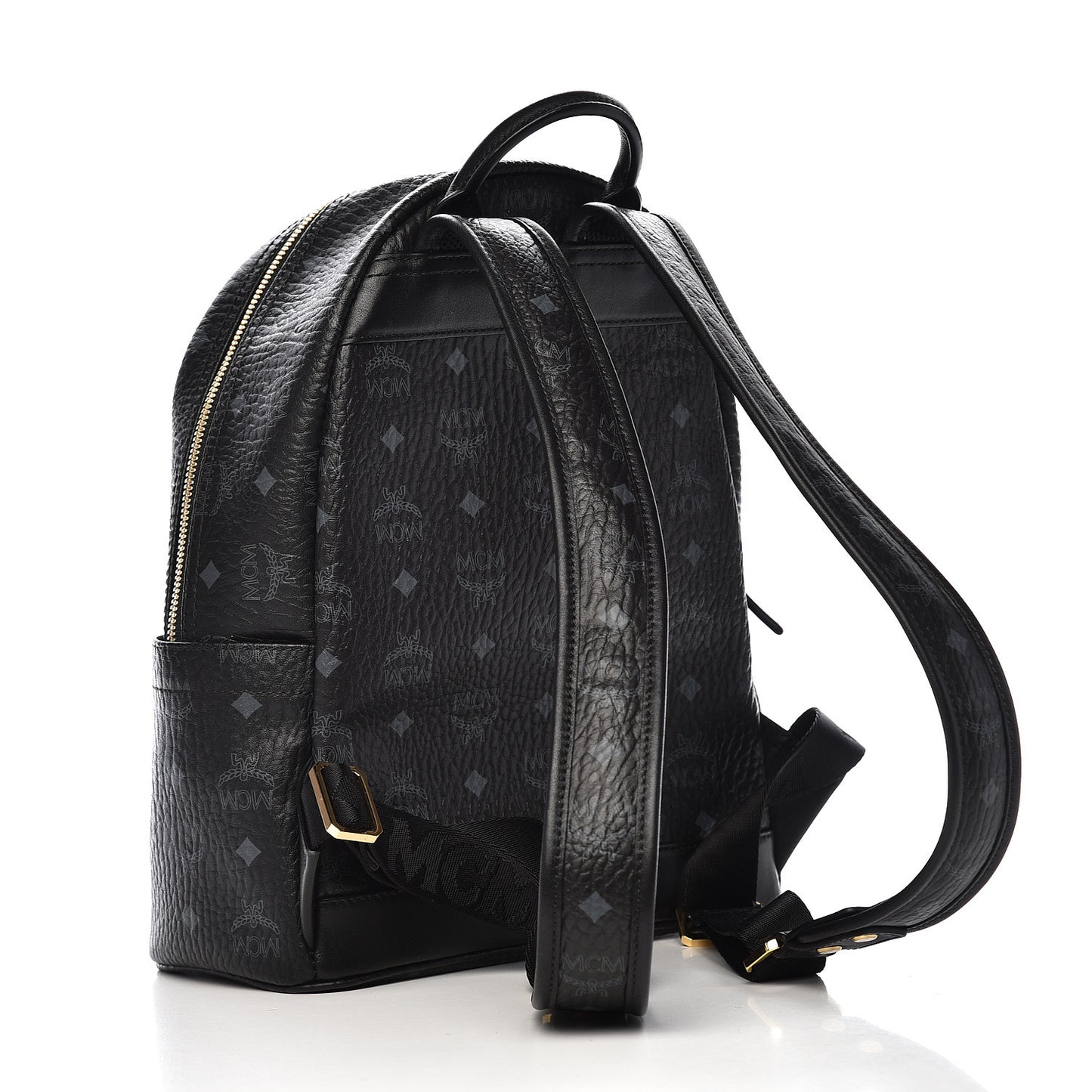 Visetos Studded Small Studded Logo Stripe Backpack Black