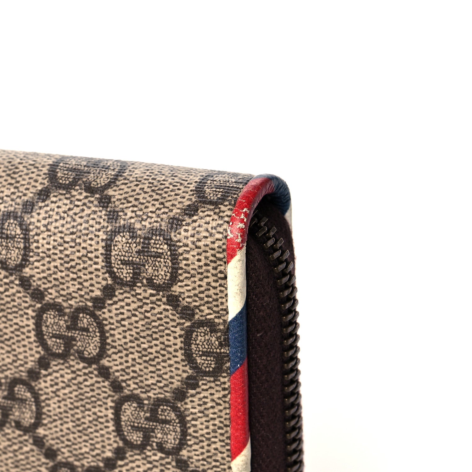 Gucci GG Supreme Monogram Courrier Embroidered UFO Zip Around Wallet 10 of 10