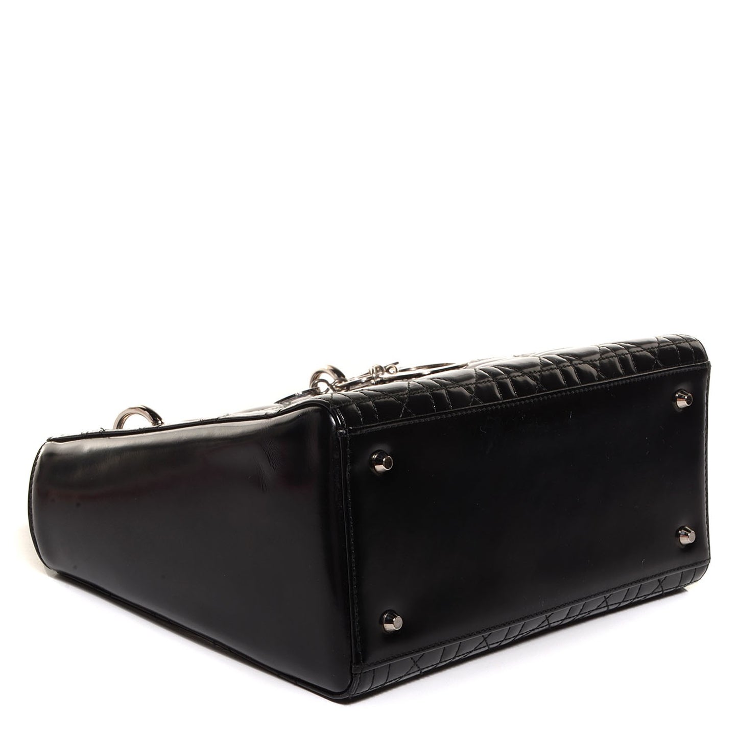 Patent Cannage Medium Lady Dior Black