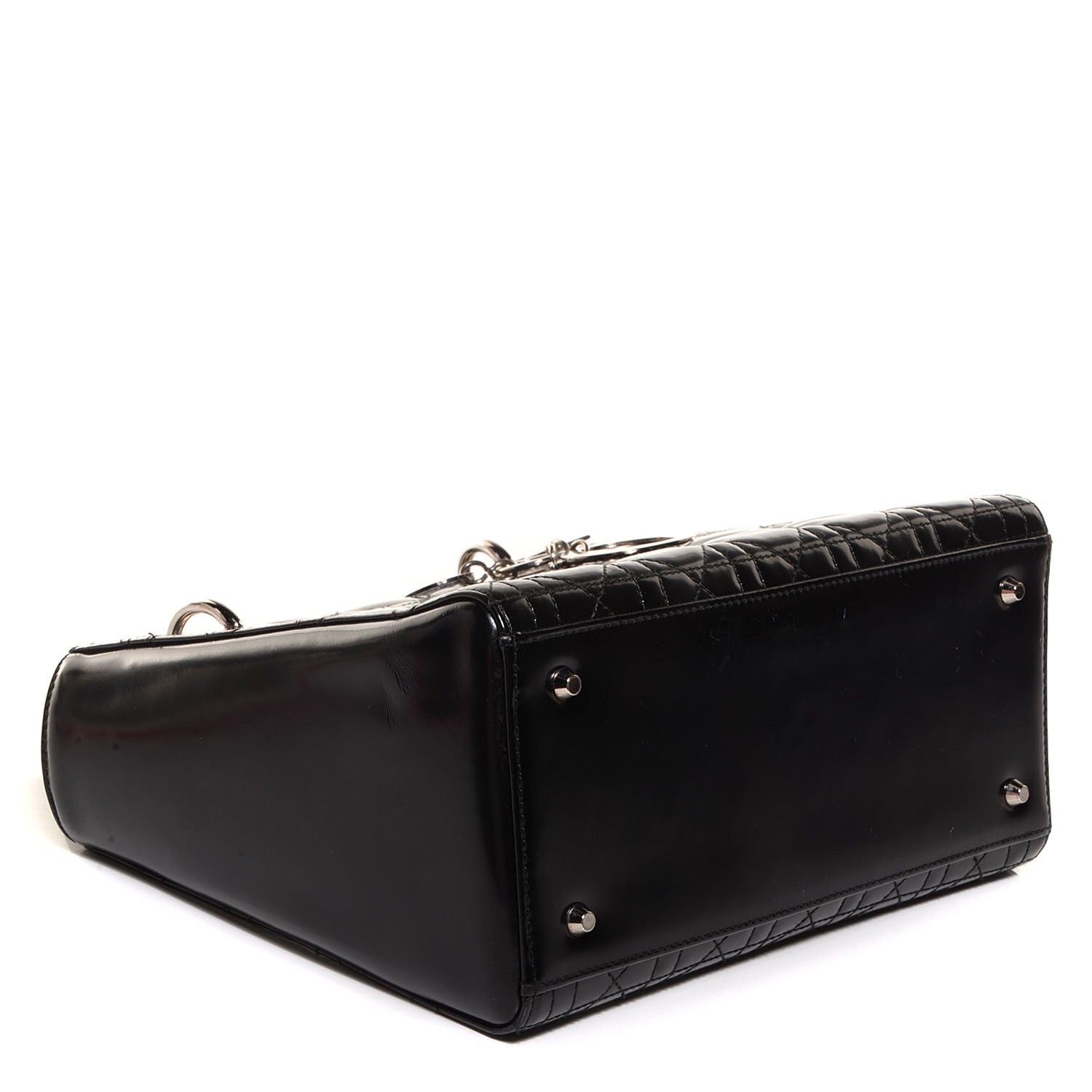 Christian Dior Patent Cannage Medium Lady Dior Black 4 of 9