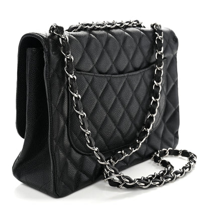 Chanel Caviar Quilted Jumbo Single Flap Black 3 of 13