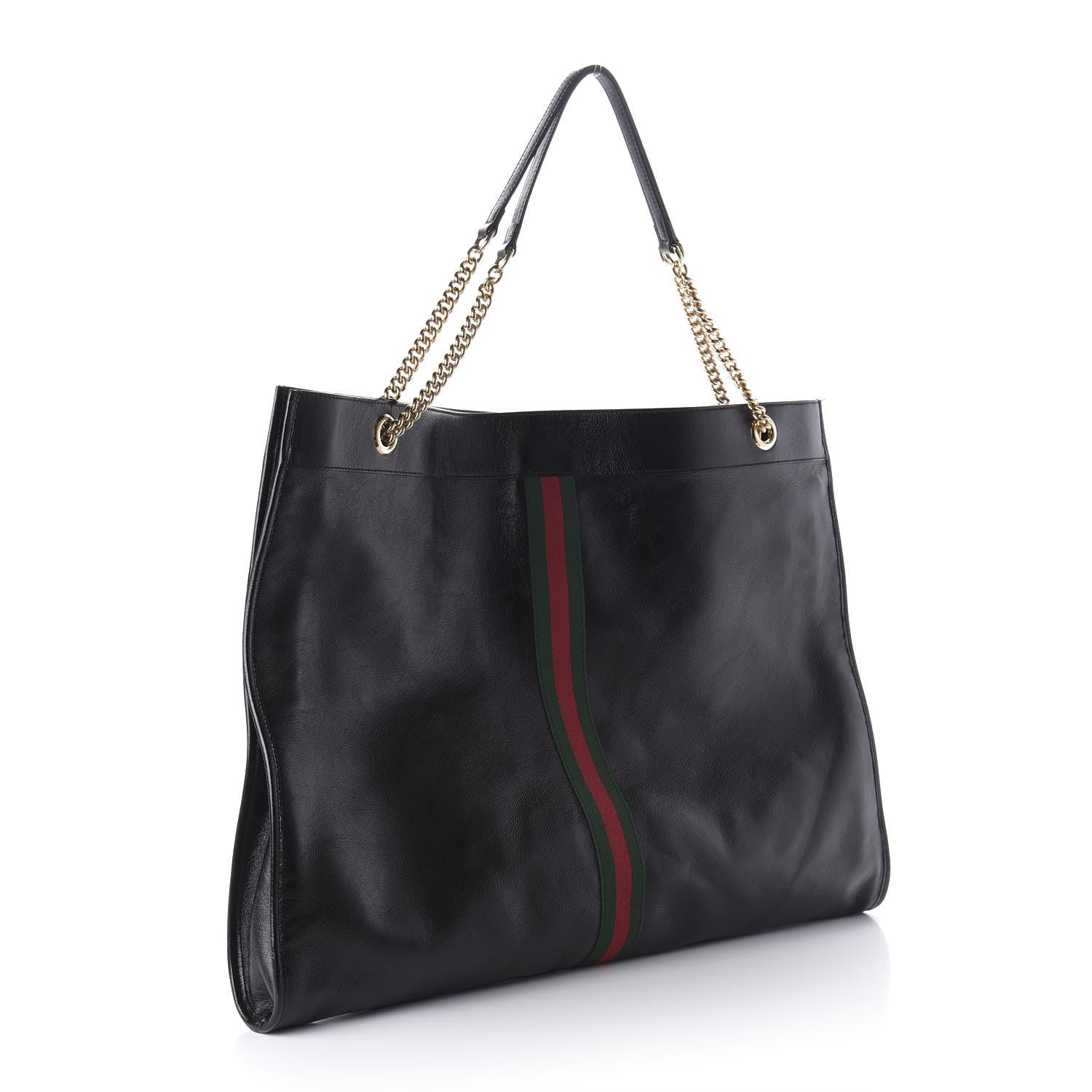 Gucci Calfskin Large Rajah Chain Tote Black 3 of 10